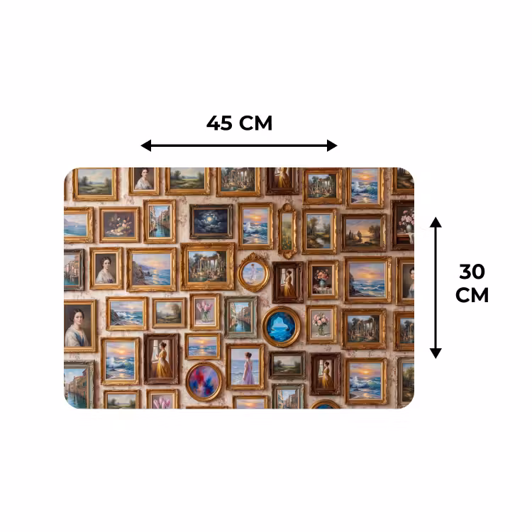 Placemat - 6 stuks - Interieur - Kunst - Collectie - Klassiek - Goud — 3
