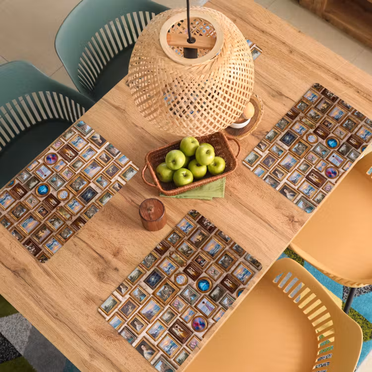Placemat - 6 stuks - Interieur - Kunst - Collectie - Klassiek - Goud — 6