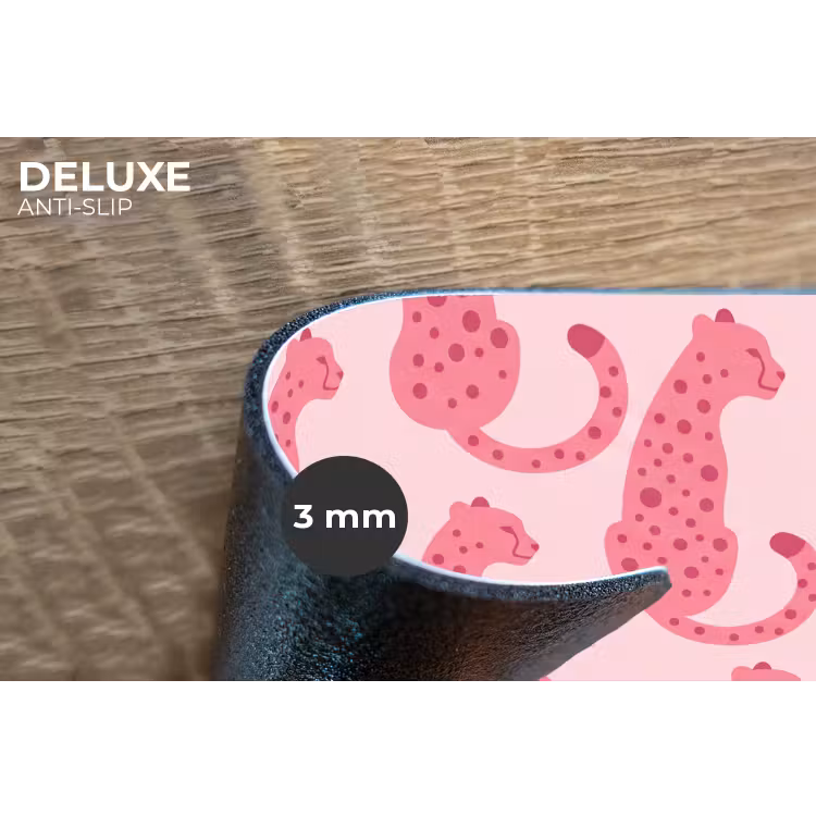 Placemat - 6 stuks - Kat - Gevlekt - Dieren - Patroon - Roze — 4