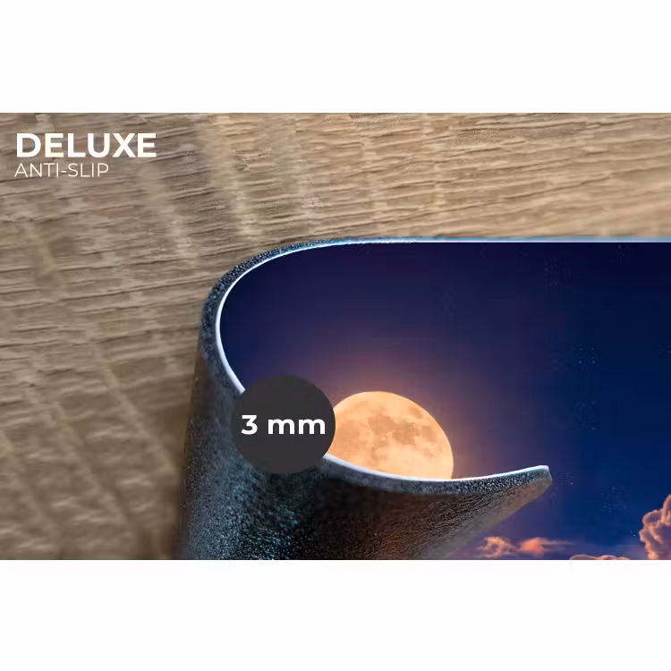 Placemat - 6 stuks - Maan - Wolken - Nacht - Oranje — 4