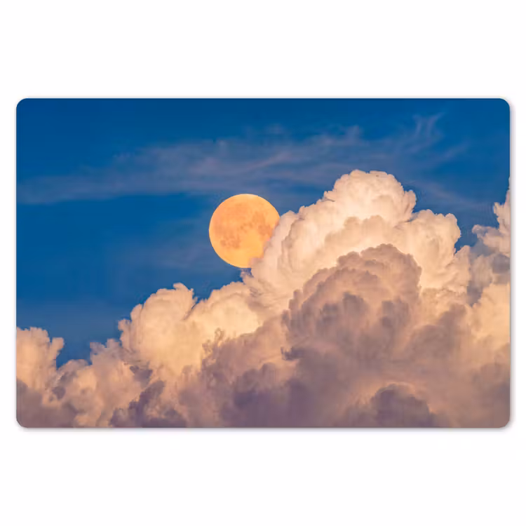 Placemat - 6 stuks - Maan - Wolken - Natuur - Oranje — 7