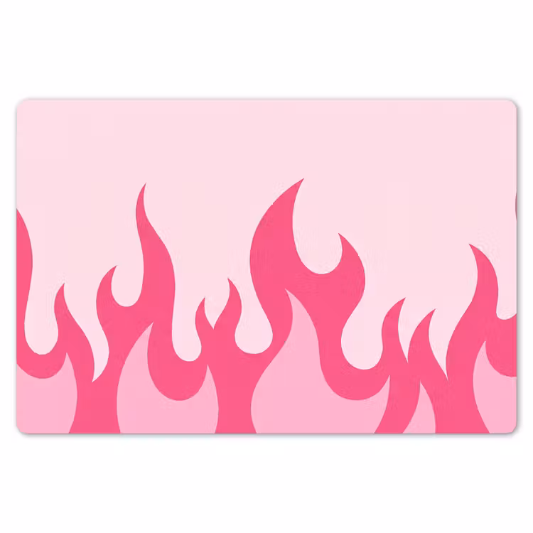 Placemat - 6 stuks - Vlammen - Patroon - Abstract - Modern - Roze — 7