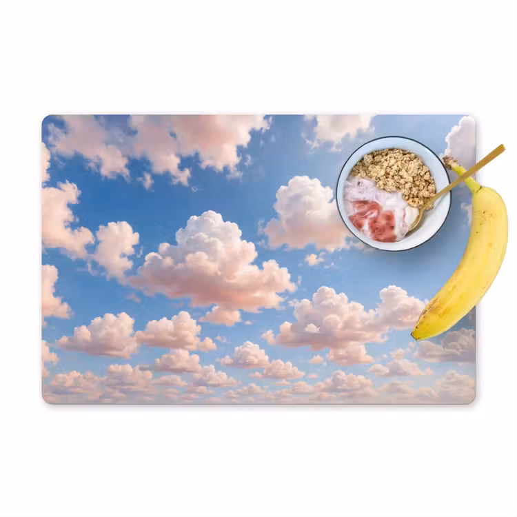 Placemat - 6 stuks - Wolken - Hemel - Natuur - Licht - Blauw — 1