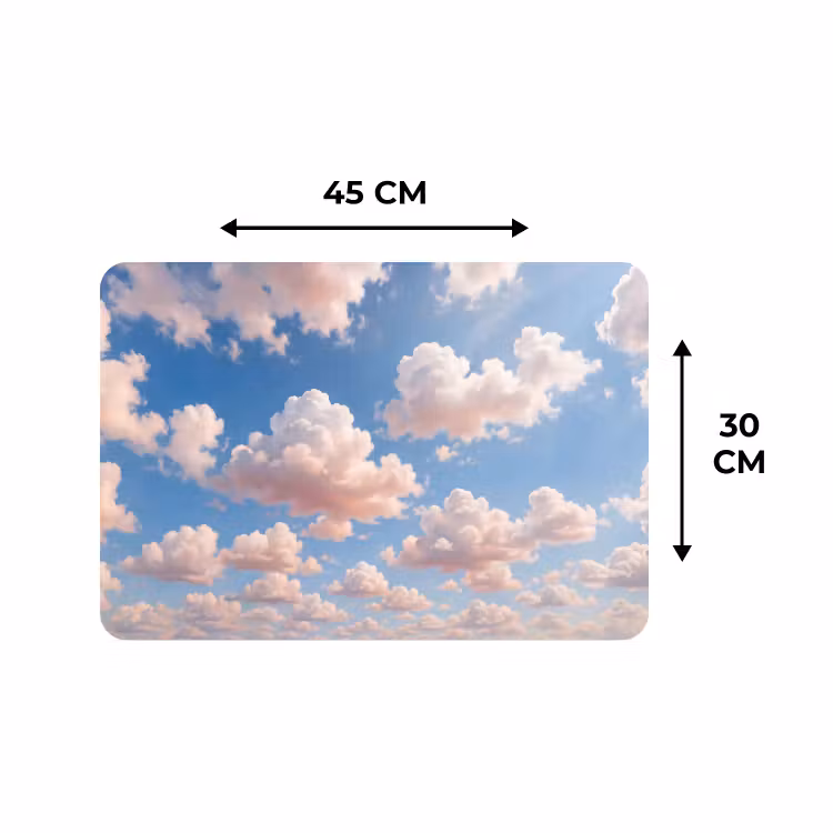 Placemat - 6 stuks - Wolken - Hemel - Natuur - Licht - Blauw — 3