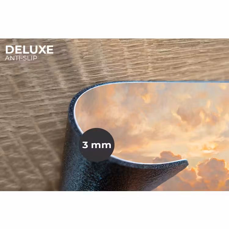 Placemat - 6 stuks - Wolken - Zonsondergang - Natuur - Abstract - Goud — 4