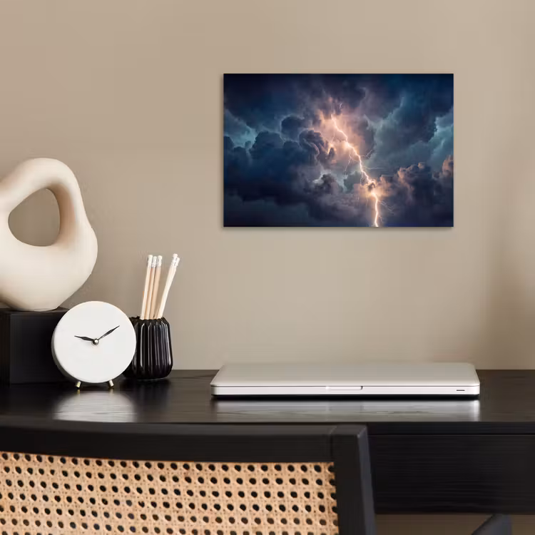 Poster - Bliksem - Storm - Natuur - Donker — 2