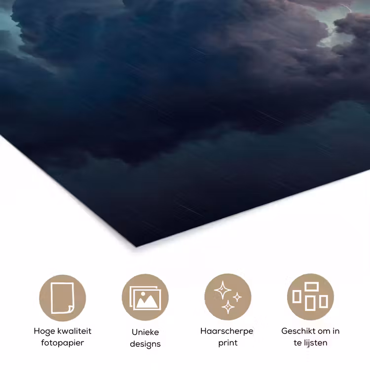 Poster - Bliksem - Storm - Natuur - Donker — 5