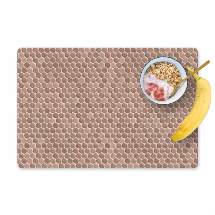 Placemat - 6 stuks - Penny - Mozaïek - Oudroze - Terracotta — 1