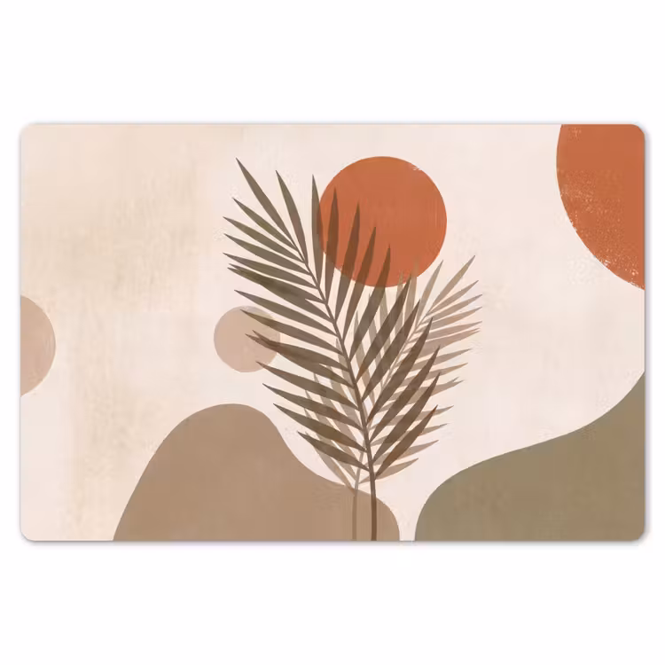Placemat - 6 stuks - Planten - Bladeren - Abstract - Modern - Beige — 7