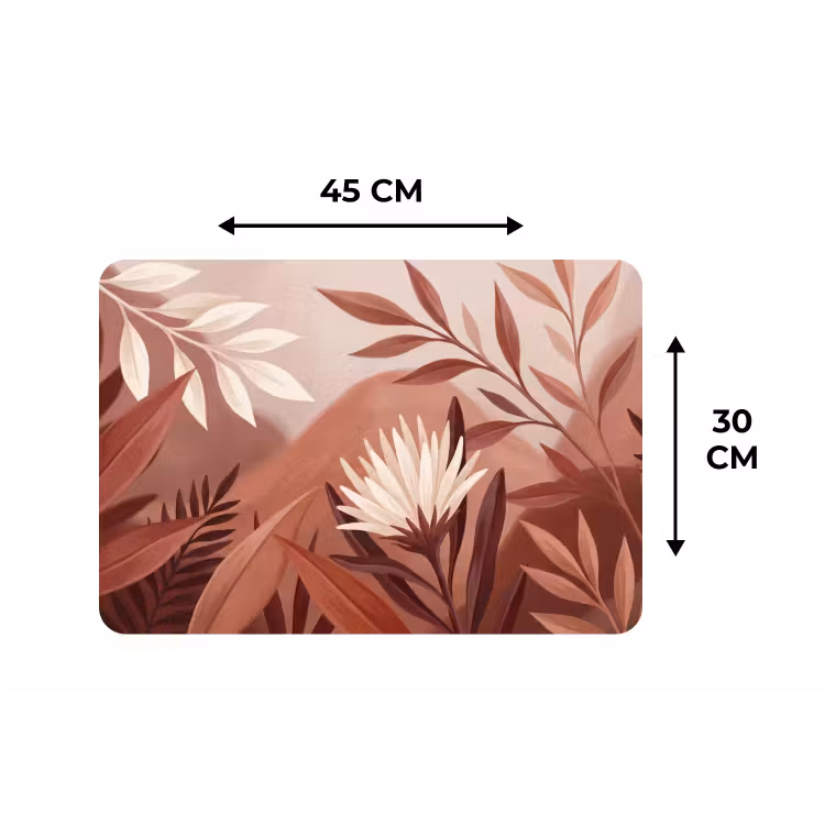 Placemat - 6 stuks - Planten - Bladeren - Botanisch - Modern - Bruin — 3