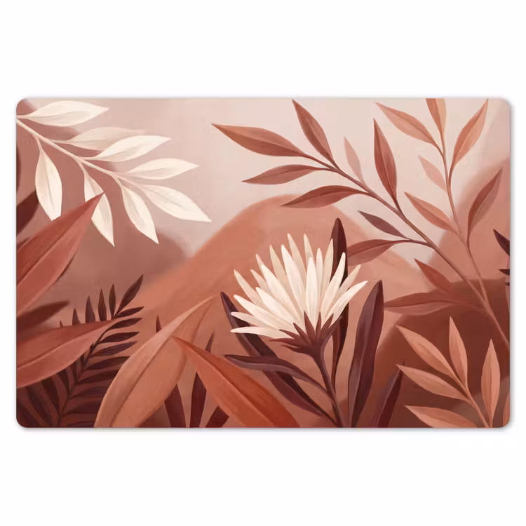 Placemat - 6 stuks - Planten - Bladeren - Botanisch - Modern - Bruin — 7