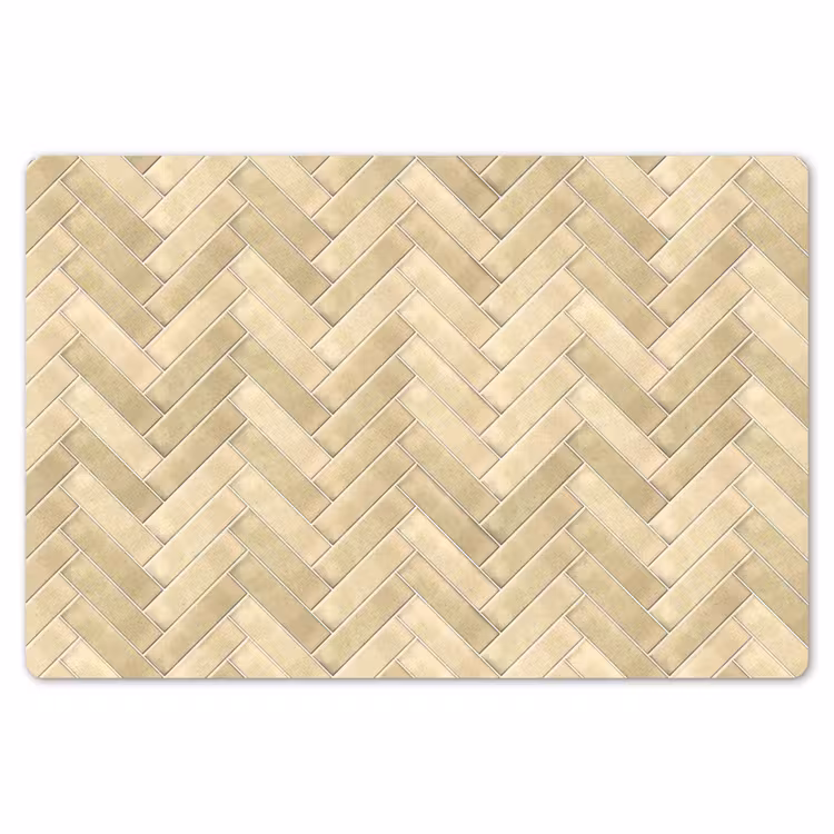 Placemat - 6 stuks - Visgraat - Tegel - Zand — 7