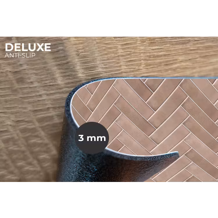 Placemat - 6 stuks - Visgraat - Wandtegel - Oudroze - Terracotta — 4