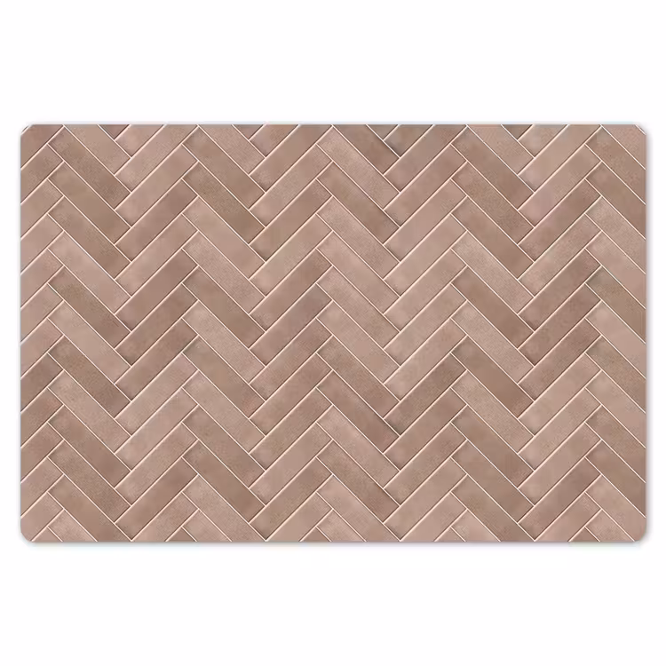 Placemat - 6 stuks - Visgraat - Wandtegel - Oudroze - Terracotta — 7