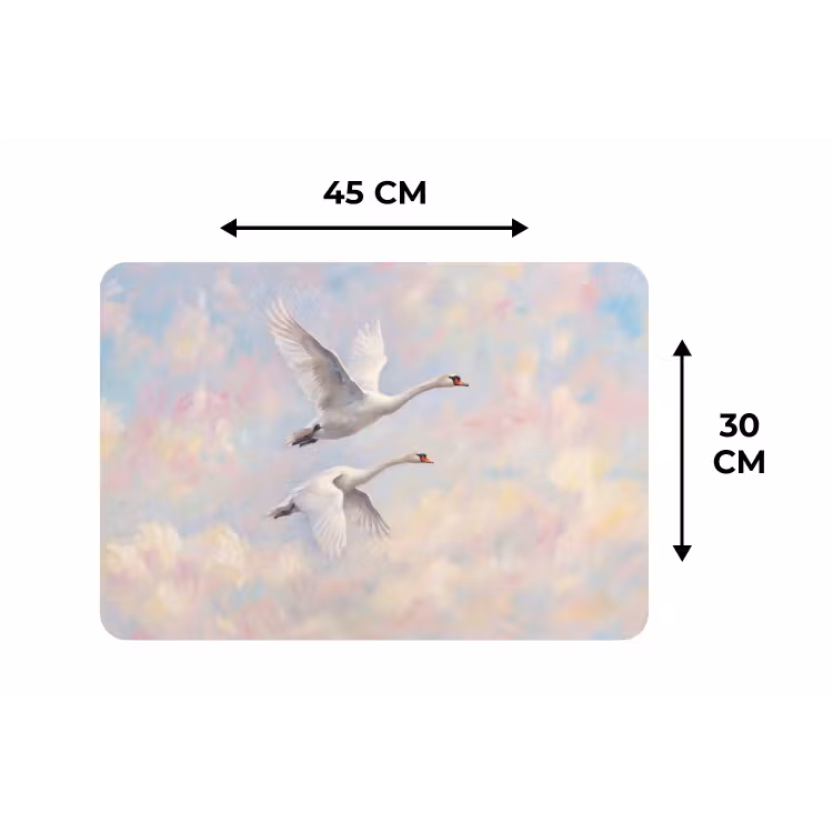 Placemat - 6 stuks - Vogel - Vliegend - Lucht - Modern - Pastel — 3