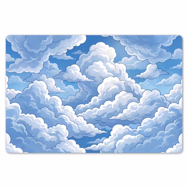 Placemat - 6 stuks - Wolken - Hemel - Abstract - Wit — 7