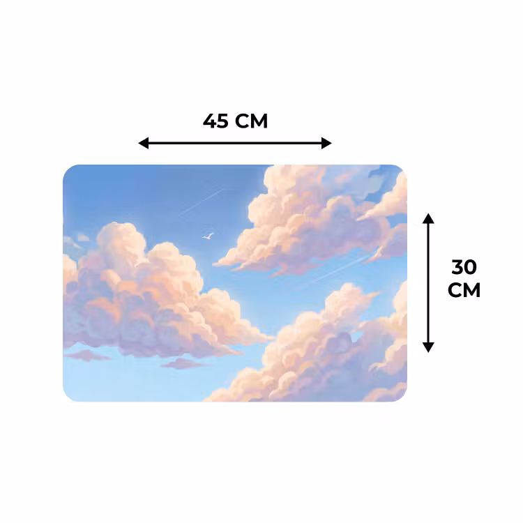 Placemat - 6 stuks - Wolken - Lucht - Natuur - Blauw — 3