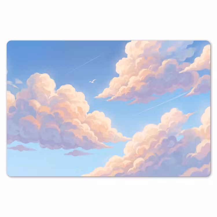 Placemat - 6 stuks - Wolken - Lucht - Natuur - Blauw — 7