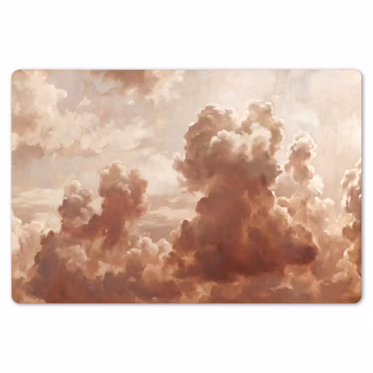 Placemat - 6 stuks - Wolken - Lucht - Natuur - Modern - Bruin — 7