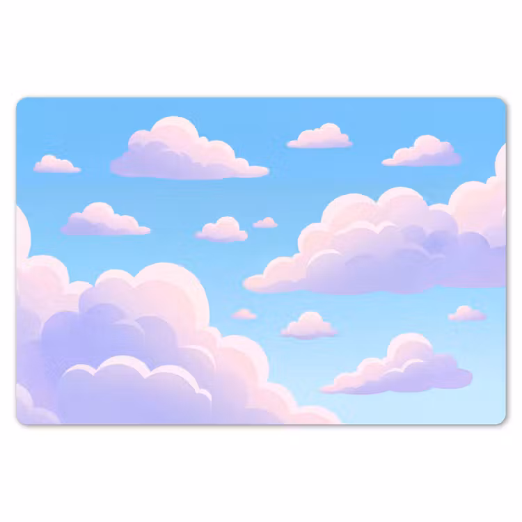 Placemat - 6 stuks - Wolken - Roze - Blauw - Natuur - Modern — 7