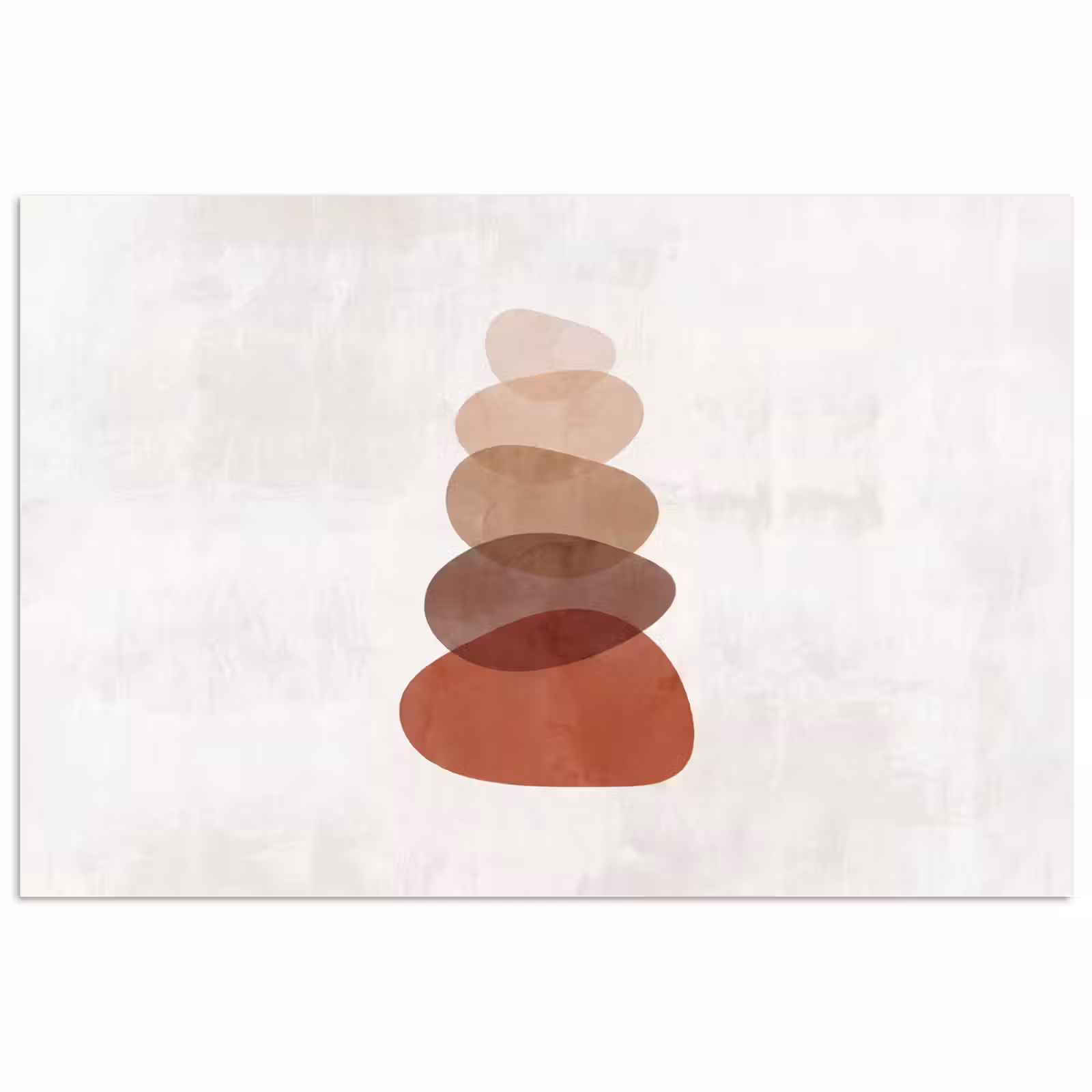 Poster - Abstractie - Gestapeld - Balans - Modern - Aardetinten — 1