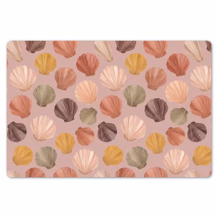 Placemat - 6 stuks - Schelp - Patroon - Zee - Aquarel - Aardetinten — 7