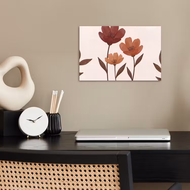 Poster - Bloemen - Abstract - Modern - Bruin - Decoratief — 2