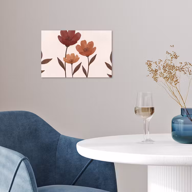 Poster - Bloemen - Abstract - Modern - Bruin - Decoratief — 4