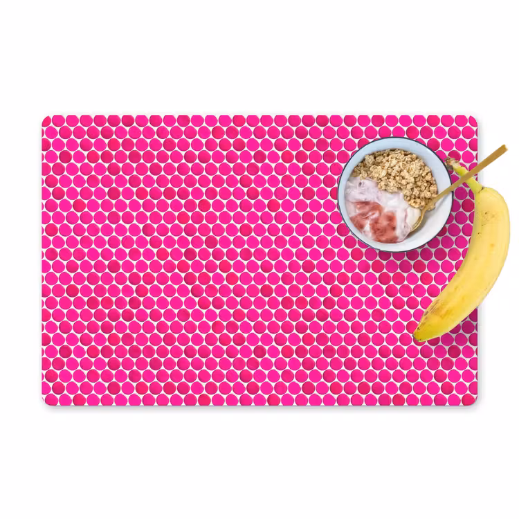 Placemat - 6 stuks - Penny - Mozaïek - Felroze — 1