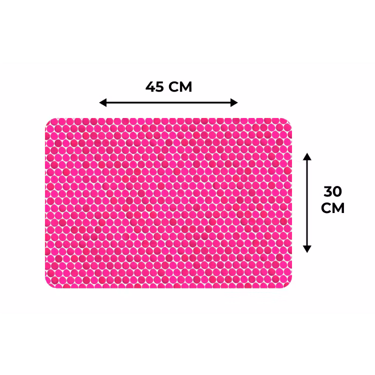 Placemat - 6 stuks - Penny - Mozaïek - Felroze — 3