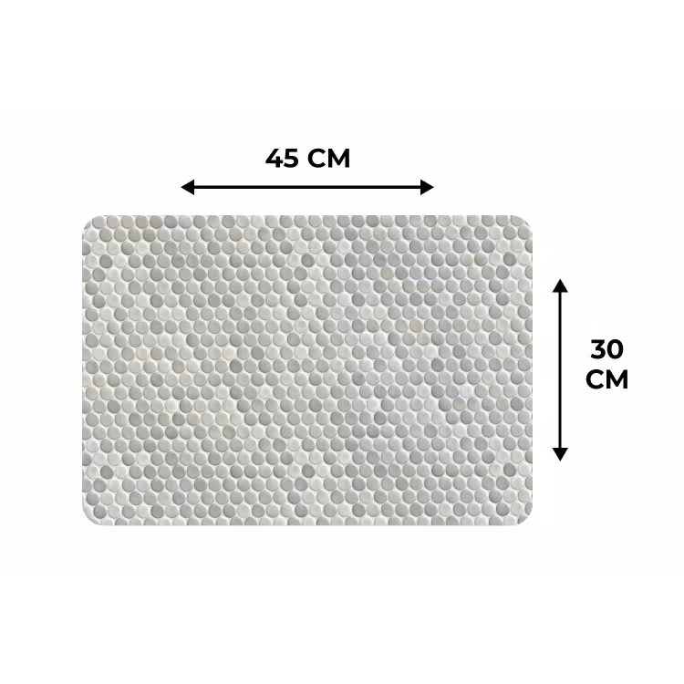 Placemat - 6 stuks - Penny - Mozaïek - Lichtgrijs — 3