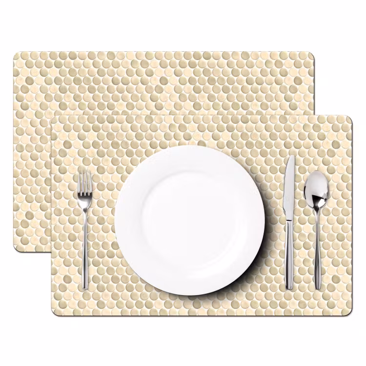 Placemat - 6 stuks - Penny - Mozaïek - Zand — 2
