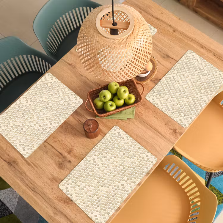Placemat - 6 stuks - Penny - Mozaïek - Zand — 6