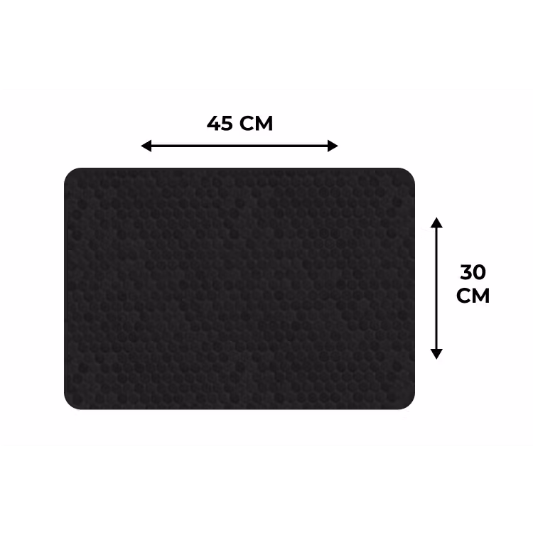 Placemat - 6 stuks - Penny - Tegel - Mat - Zwart — 3