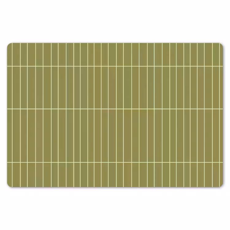 Placemat - 6 stuks - Verticaal - Wandtegel - Olijfgroen — 7