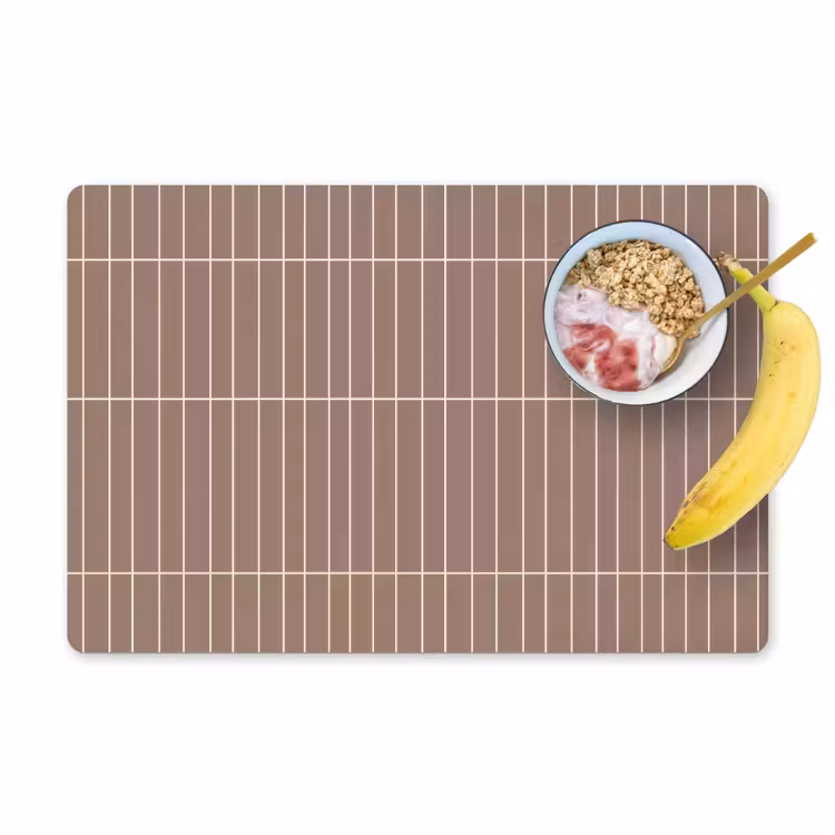 Placemat - 6 stuks - Verticaal - Wandtegel - Terracotta — 1