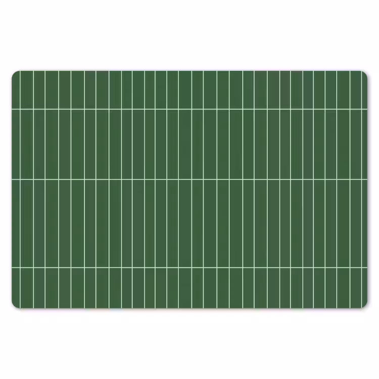 Placemat - 6 stuks - Wandtegel - Verticaal - Donkergroen — 7