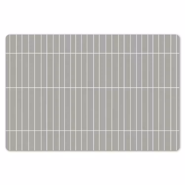 Placemat - 6 stuks - Wandtegel - Verticaal - Lichtgrijs — 7