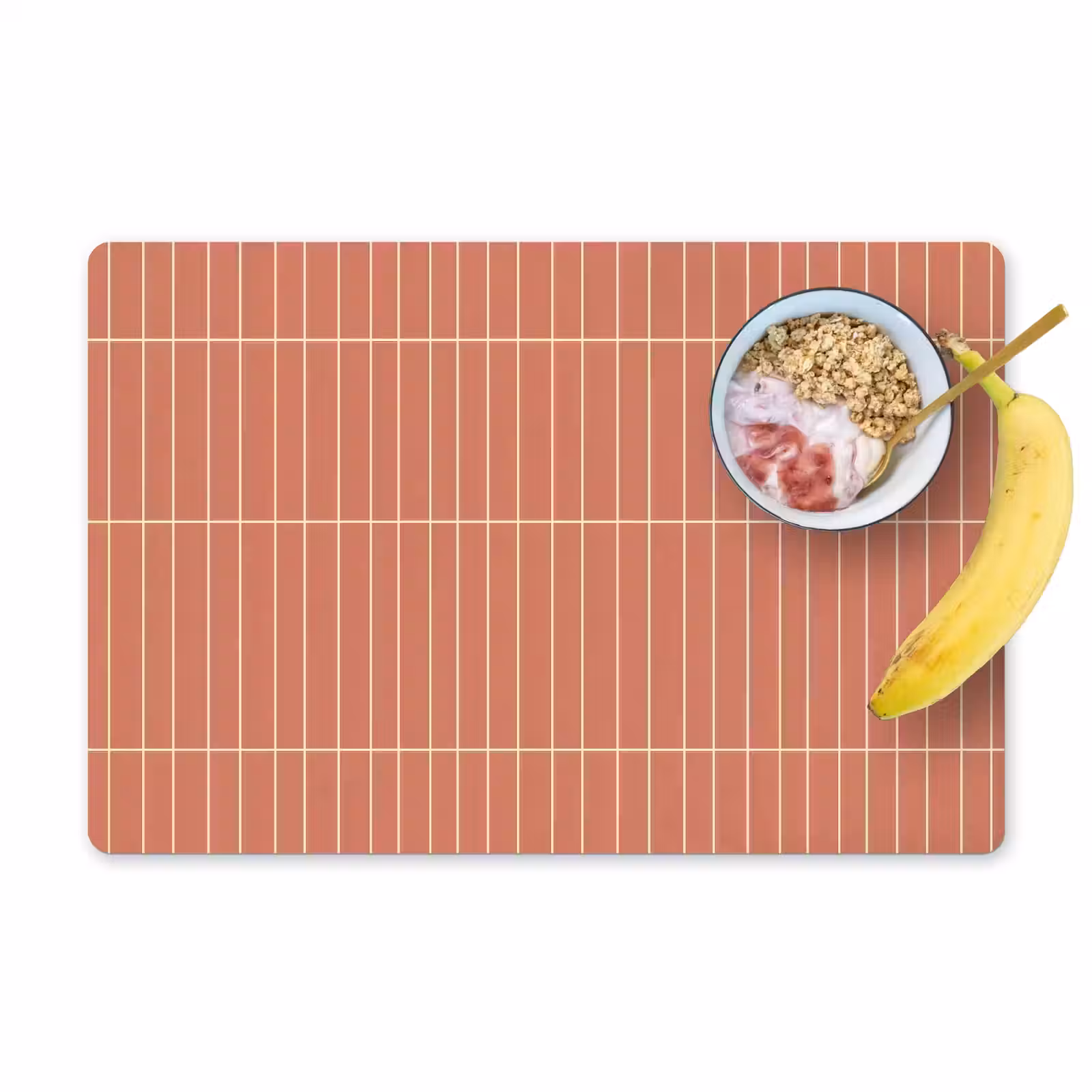 Placemat - 6 stuks - Patroon - Tegels - Terracotta — 1