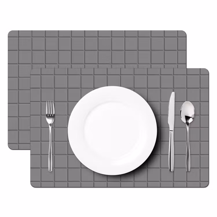 Placemat - 6 stuks - Modern - Patroon - Grijs — 2