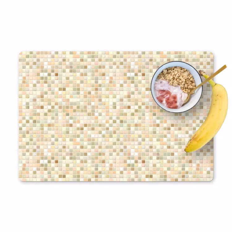Placemat - 6 stuks - Mozaïek - Patroon - Beige — 1