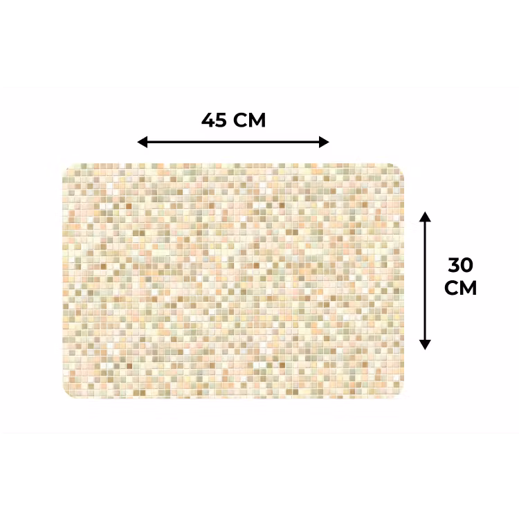 Placemat - 6 stuks - Mozaïek - Patroon - Beige — 3