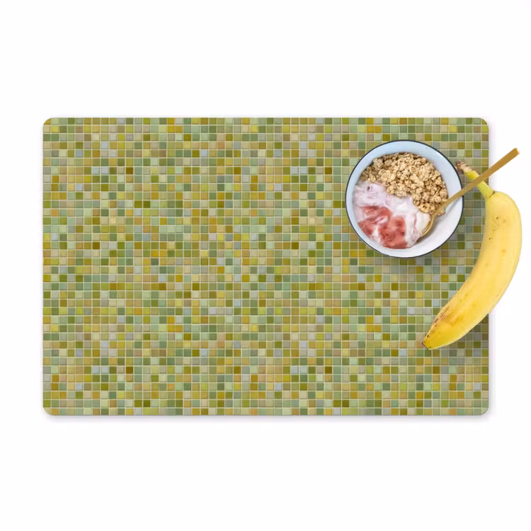 Placemat - 6 stuks - Mozaïek - Patroon - Groen — 1