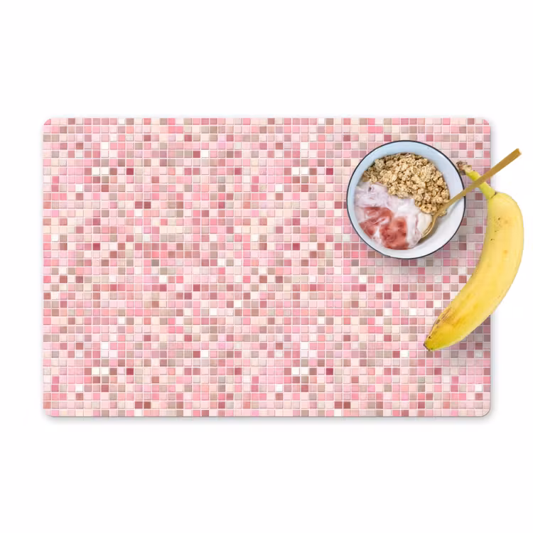 Placemat - 6 stuks - Mozaïek - Patroon - Roze — 1