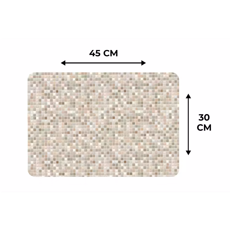 Placemat - 6 stuks - Mozaïek - Patroon- Taupe — 3