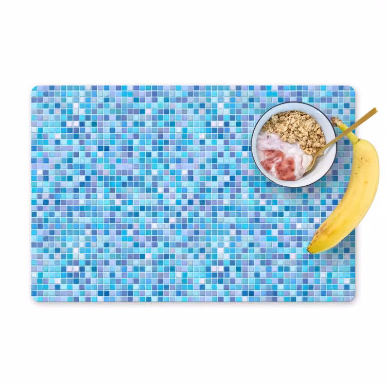 Placemat - 6 stuks - Mozaïek - Patroon - Turquoise — 1