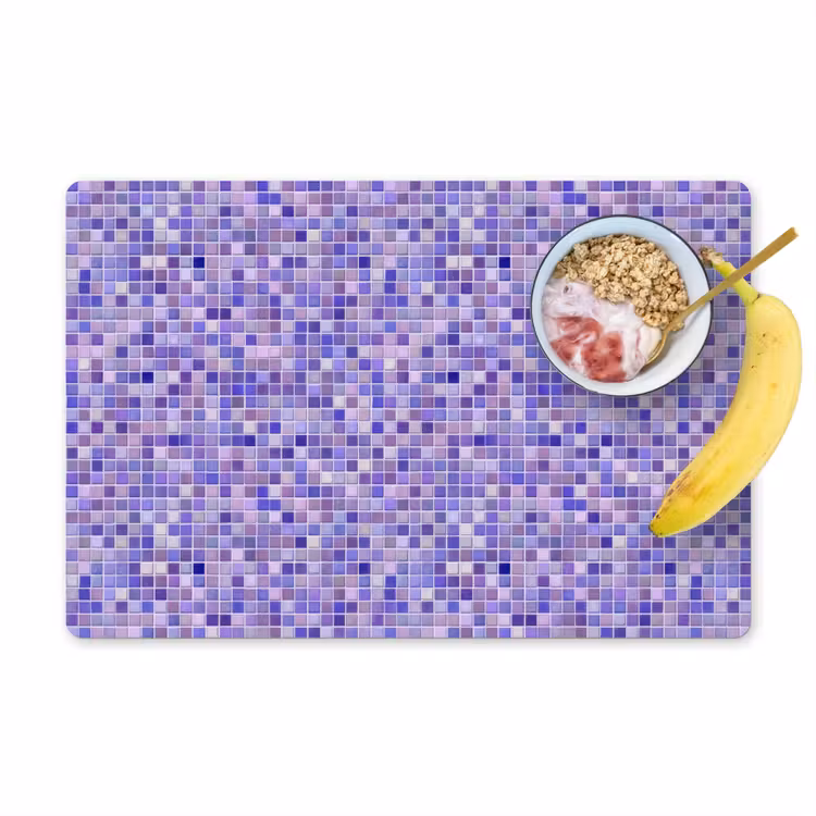 Placemat - 6 stuks - Mozaïek - Tegels - Lila - Amethist — 1