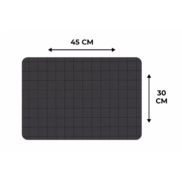Placemat - 6 stuks - Patroon - Tegel - Antraciet — 3
