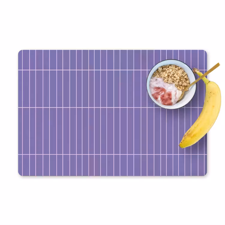 Placemat - 6 stuks - Patroon - Tegel - Lila — 1