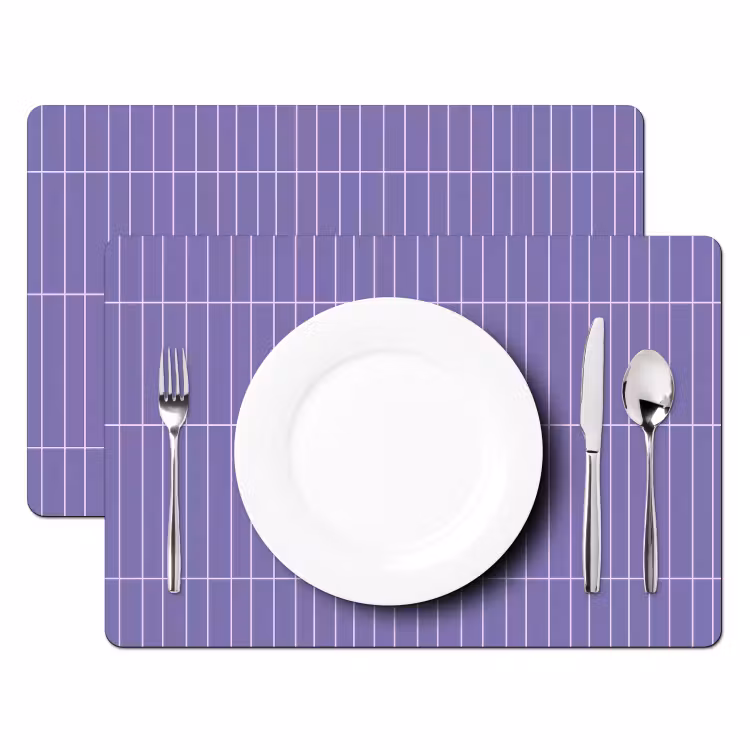 Placemat - 6 stuks - Patroon - Tegel - Lila — 2